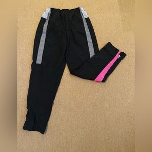 Men’s Vintage 90s Nike Windbreaker Pant, Size L, Nylon, Black/ Grey/ Pink